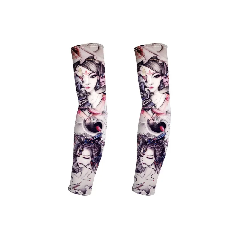 GXT Other Riding Equipment Cycling Arm Warmers Outdoor Unisex Shredded Milk/ice-3