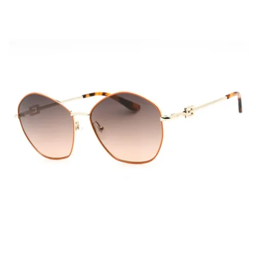 GUESS Metal Irregular Shape Sunglasses Women's Gold