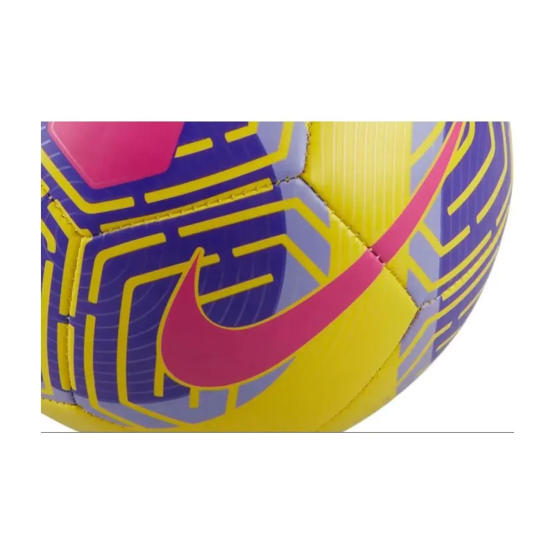 Nike Size 1 Ball Soccer Rubber Machine Stitched Soccer Ball Unisex Yellow Purple Magenta-5
