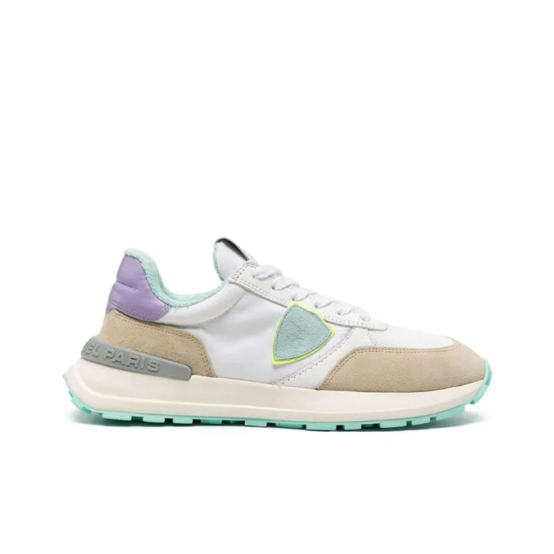 PHILIPPE MODEL Slip Resistant Low Top Casual Shoes Women's White Purple-1