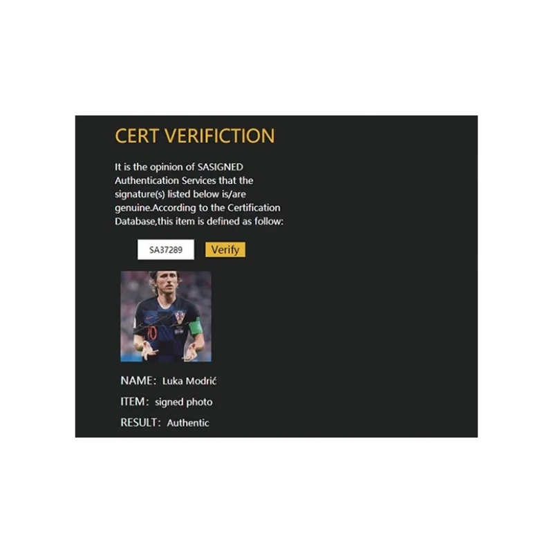 Three For Collection Luka Modrić Personal Signature Framed Photo Included SA Certificate Croatia National Team-5