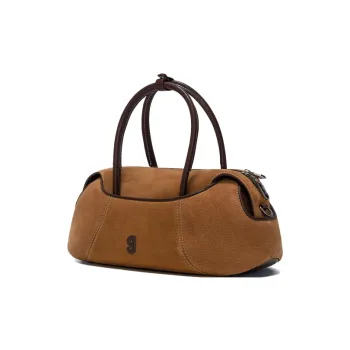 KUNOGIGI Top Grain Cow Leather Crossbody Bags Handbags Medium Size Women's Matte Yellow/Sage Green