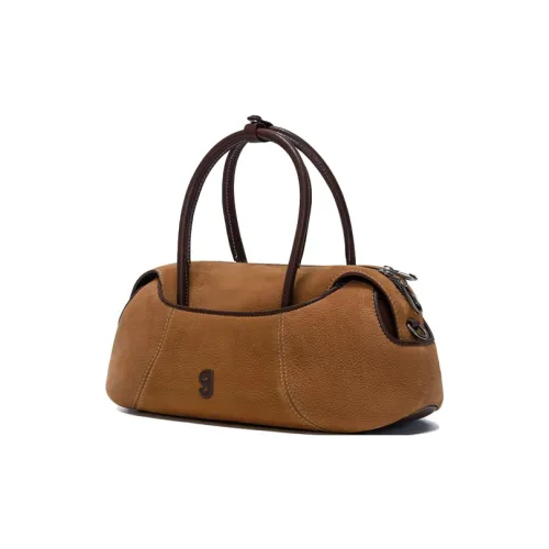 KUNOGIGI Top Grain Cow Leather Crossbody Bags Handbags Medium Size Women's Matte Yellow/Sage Green