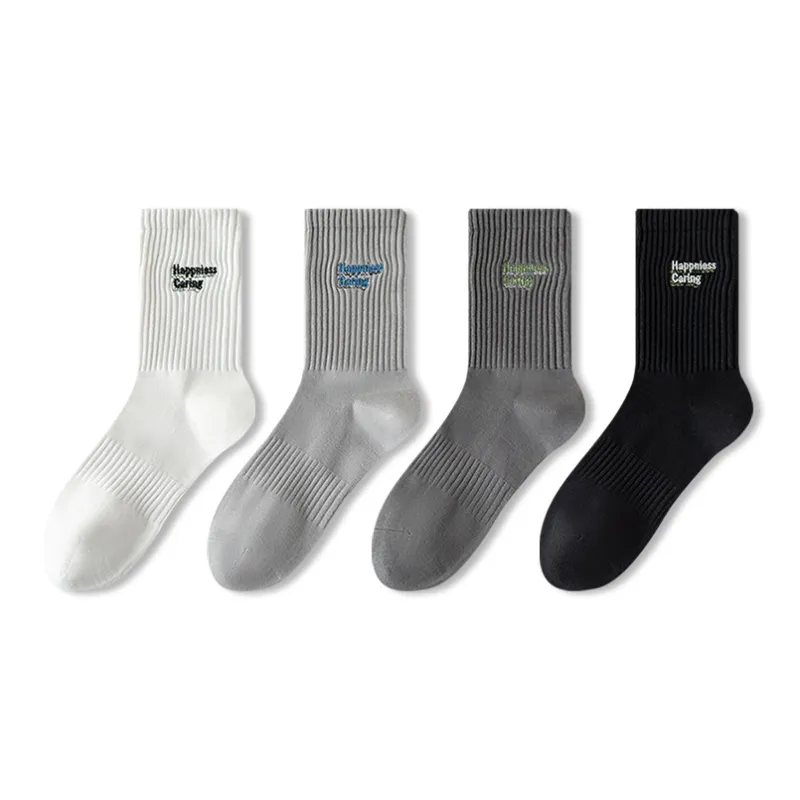 JIAZINI Mid Calf Socks Men's 4 Pack-0