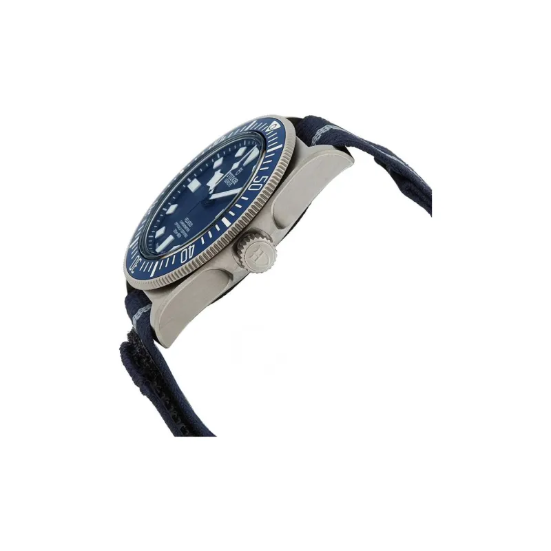 TUDOR Automatic Mechanical Movement Men's Watches Watch 42mm Blue Dial Titanium Watch Case Fabric Strap-2