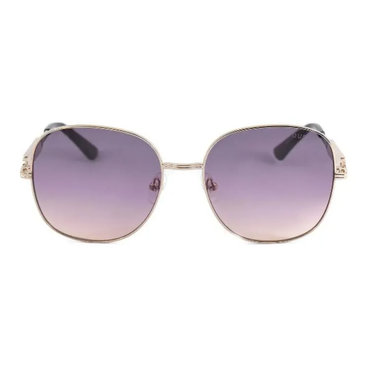 GUESS Metal Oval Sunglasses Women's Gold-1