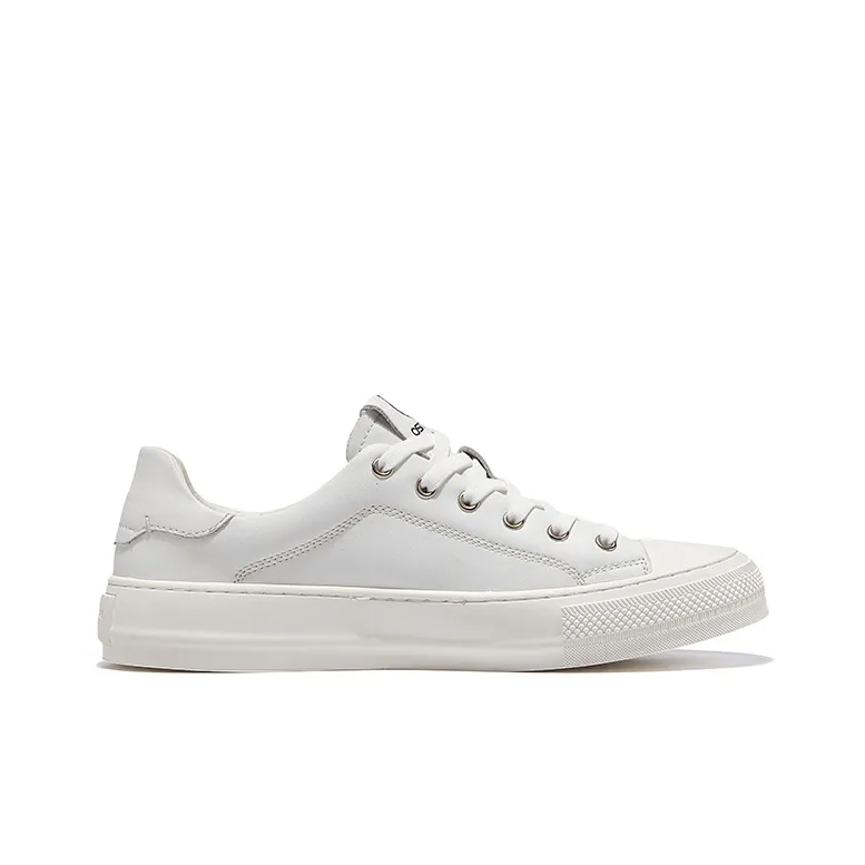 OSITA RED Slip Resistant Low Top Skateboard Shoes Men's White-1