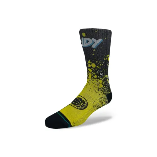 NBA Indiana Pacers Stance Basketball Socks Unisex 1 Pair Of Twins Black/Yellow