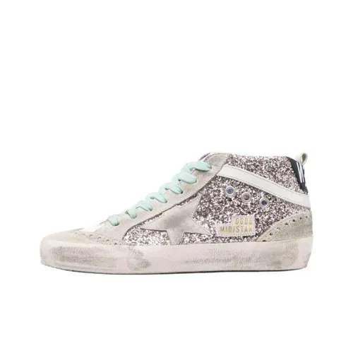 Golden Goose Mid Star Skateboard Shoes Women's Mid-Top White/Purple