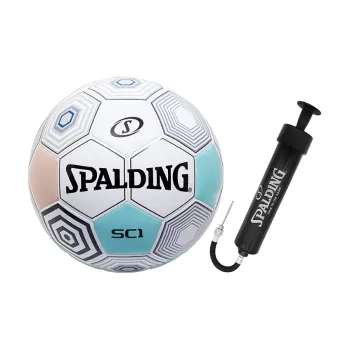 SPALDING Competition Balls Size 5 Soccer TPU Machine Stitched Soccer Ball Unisex White Gray