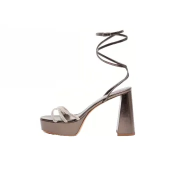 BETTINA VERMILLON Strap Sandals 11cm Women's Gray