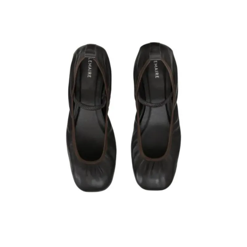 Lemaire Square-Toe Strapped Ballerina Flats Women's-4