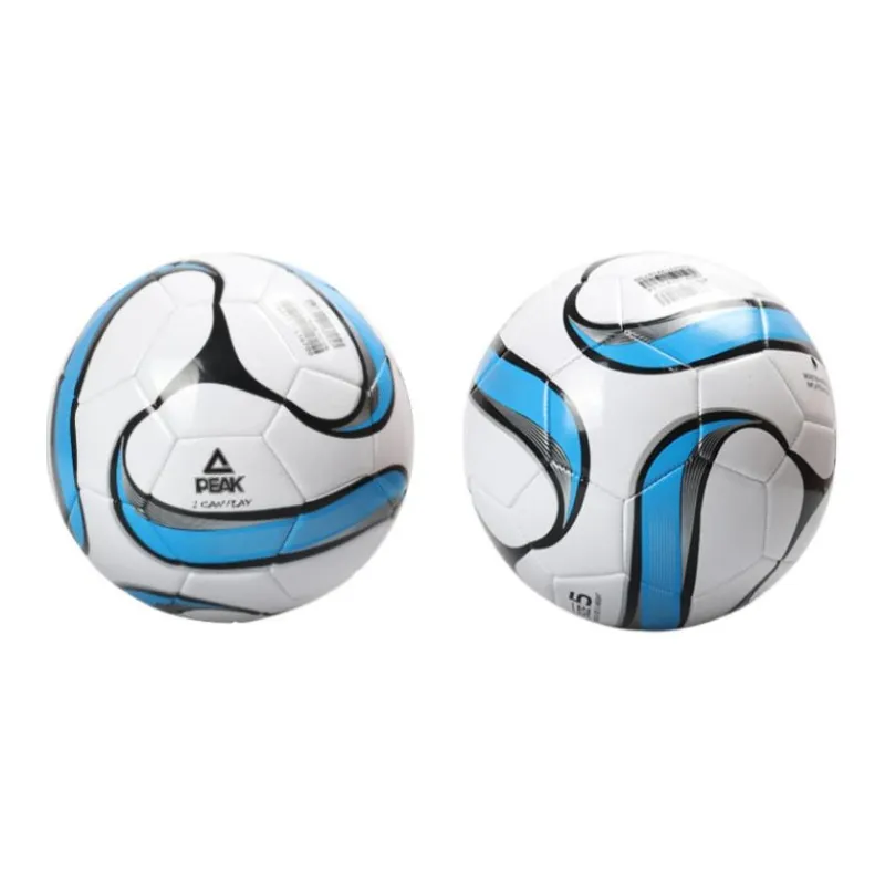 PEAK Size 5 Soccer PVC Machine Stitched Soccer Ball Unisex White Green-3