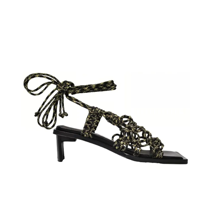 MIISTA Strap Sandals Women's Black-1