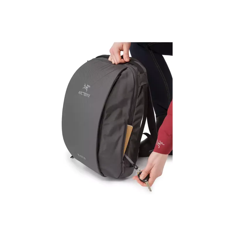Arcteryx Nylon Fabric Patchwork Backpack Regular Unisex Gray-4