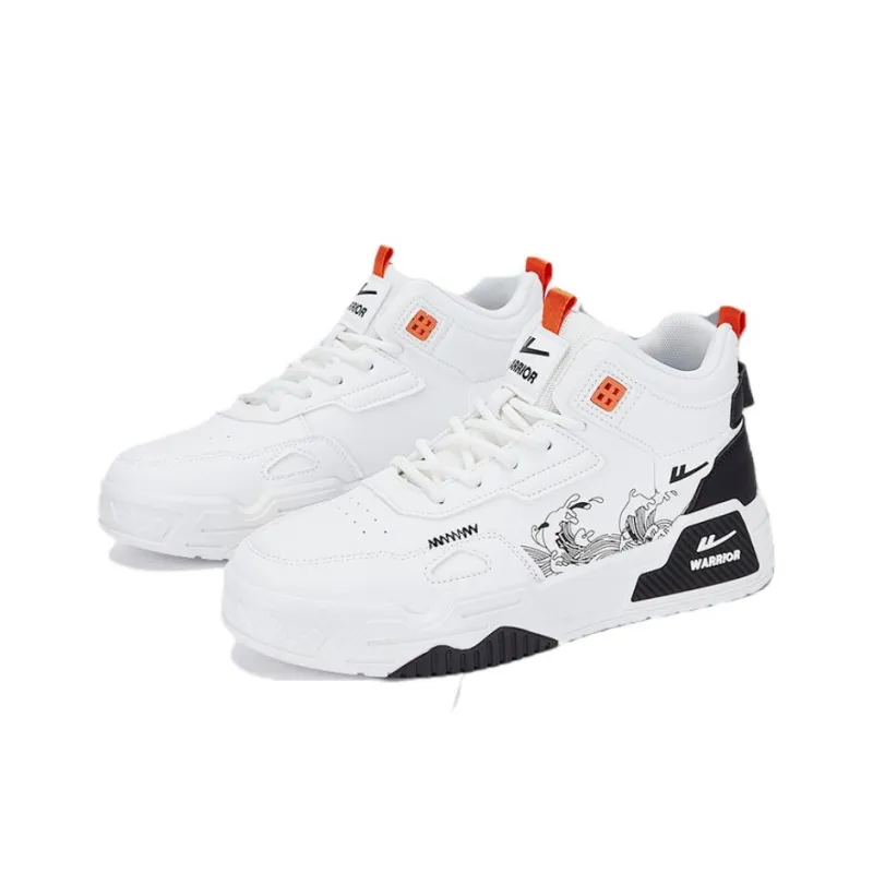 WARRIOR Skateboard Shoes Men High Top White-2