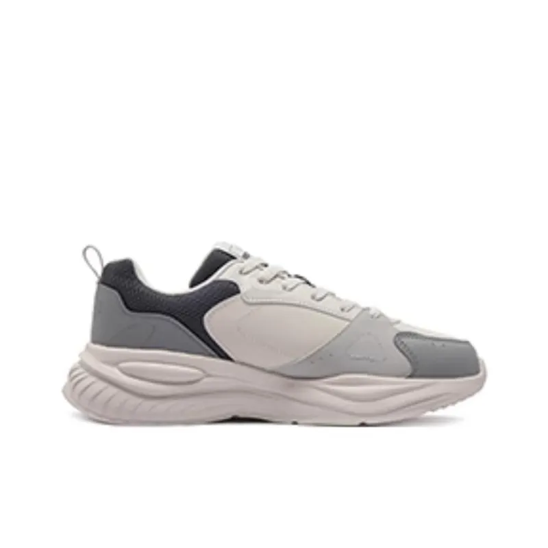 361° Anti Slip Wear Resistant Low Top Casual Running Shoes Men's White Gray-1