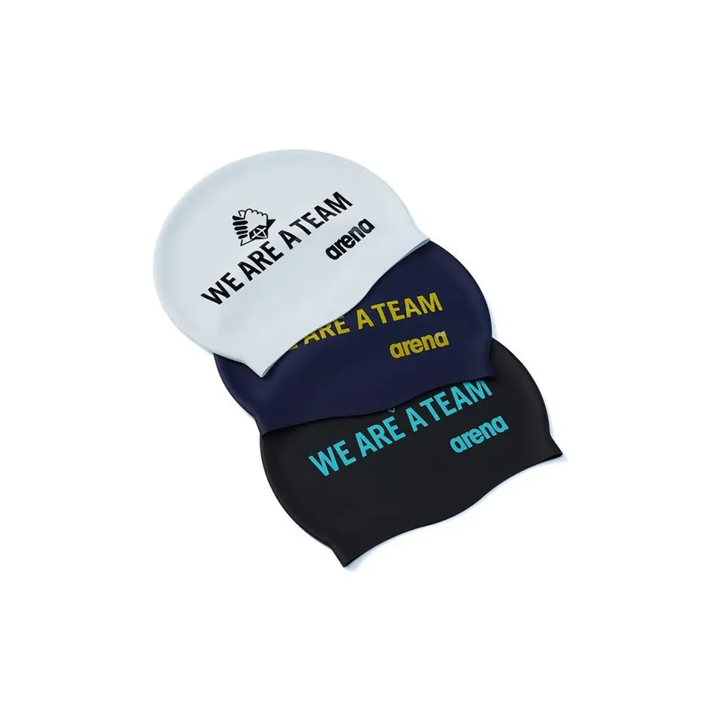 Arena Swimming Caps Silicone Unisex Black-2