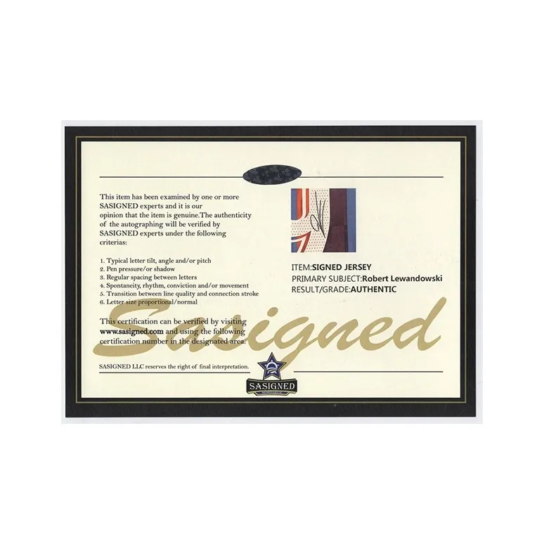 Three For 22 23 Barcelona Lewandowski Signed Soccer Apparel Jersey With SA Certificate Lewand Barça-4