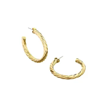 CHIARA FERRAGNI Alloy Italian Luxury Hoop Earrings Women's Gold