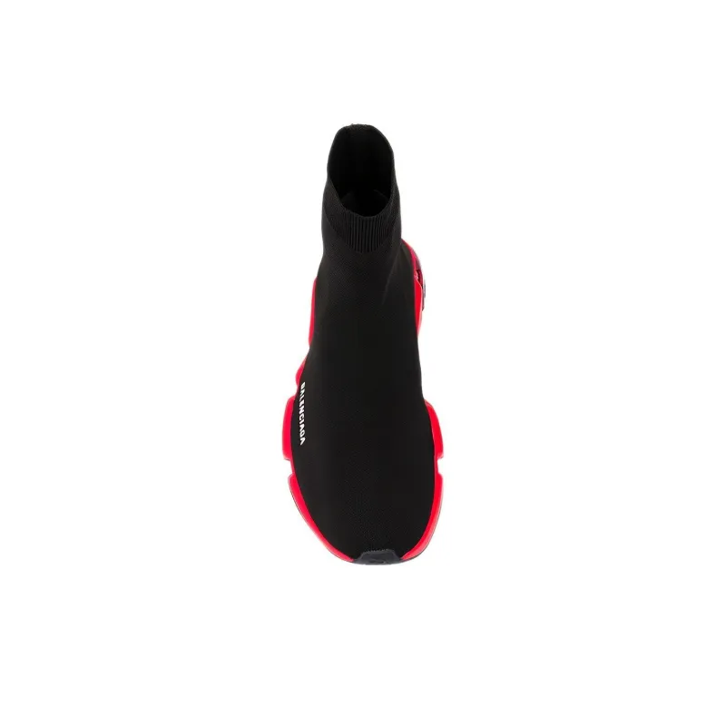 Balenciaga Speed Sneaker 'Clear Sole - Black Red'-4