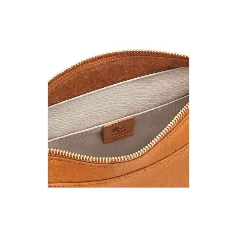 Il Bisonte Calfskin Saddle Bag Crossbody Shoulder Bag Women's Natural-2