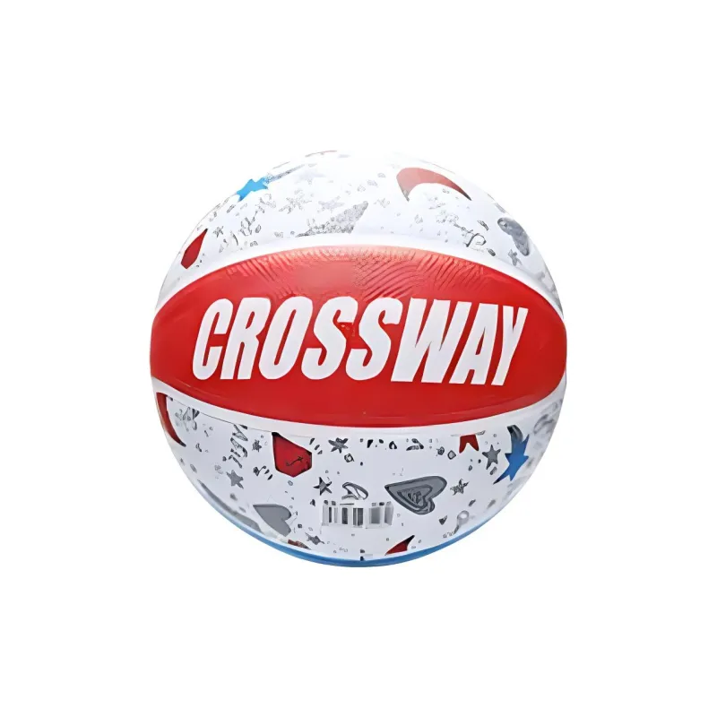 CROSSWAY Rubber Basketball Red Blue White Size 3 Training Kids'-3