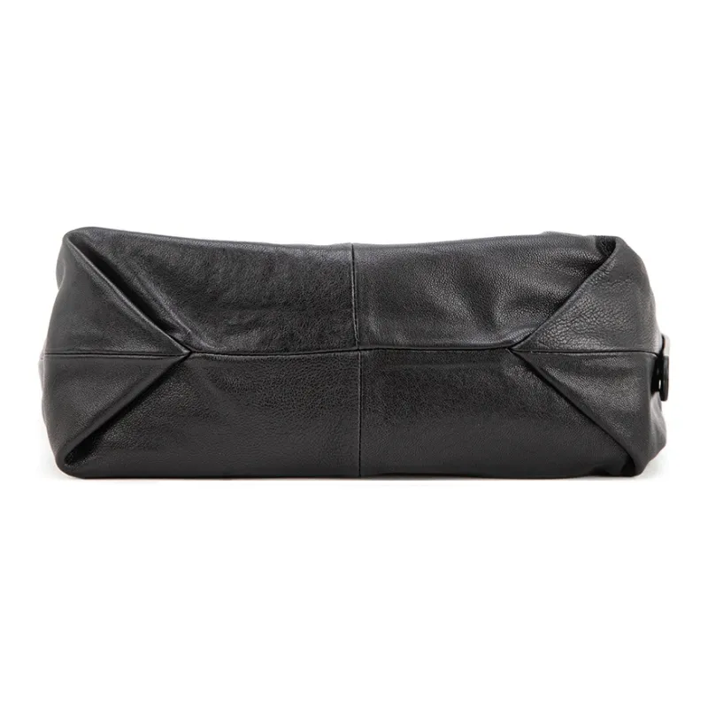 VENOF Sheepskin Dumpling Bag Shoulder Bag Small Size Women's Light Tea Brown/Deep Black/Advanced Red-9