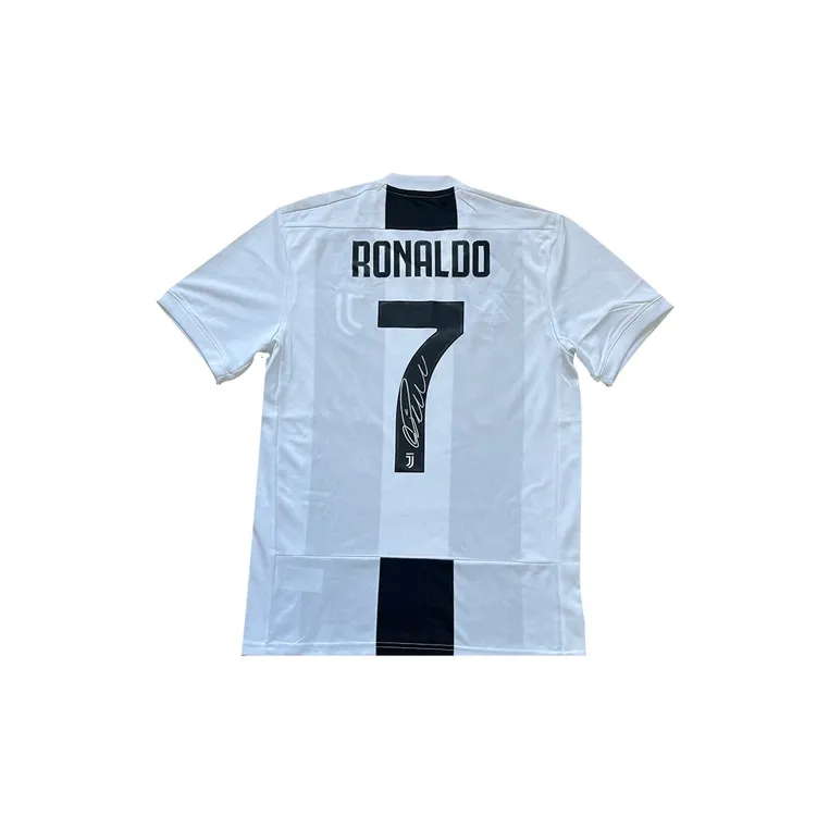 Three For 18-19 Juventus C Ronaldo Ronaldo Hand-Signed Soccer Apparel Jersey With SA Certificate-3
