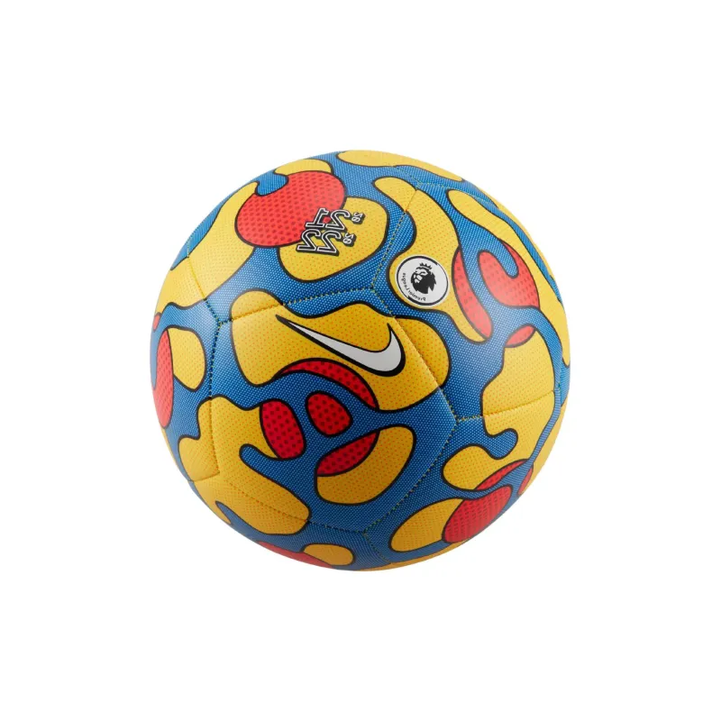 Nike Size 5 Ball Soccer PU Unisex Yellow Blue-4