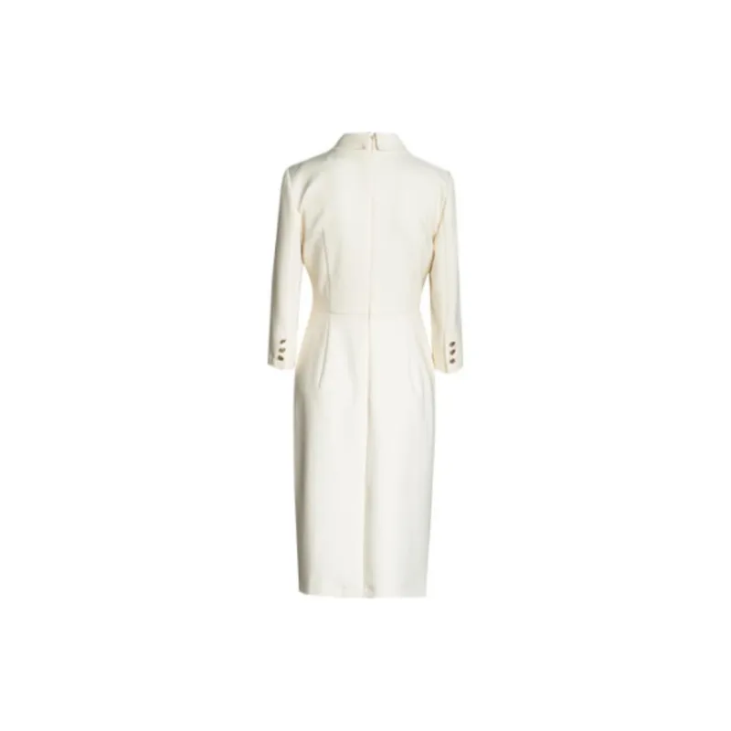 ROEYSHOUSE Long Sleeved Dress Women's Beige Apricot-1