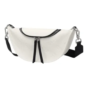 GOLF Synthetic Leather Shoulder Bag Crossbody Bag Small Size Women's Quiet Black/Milkshake White