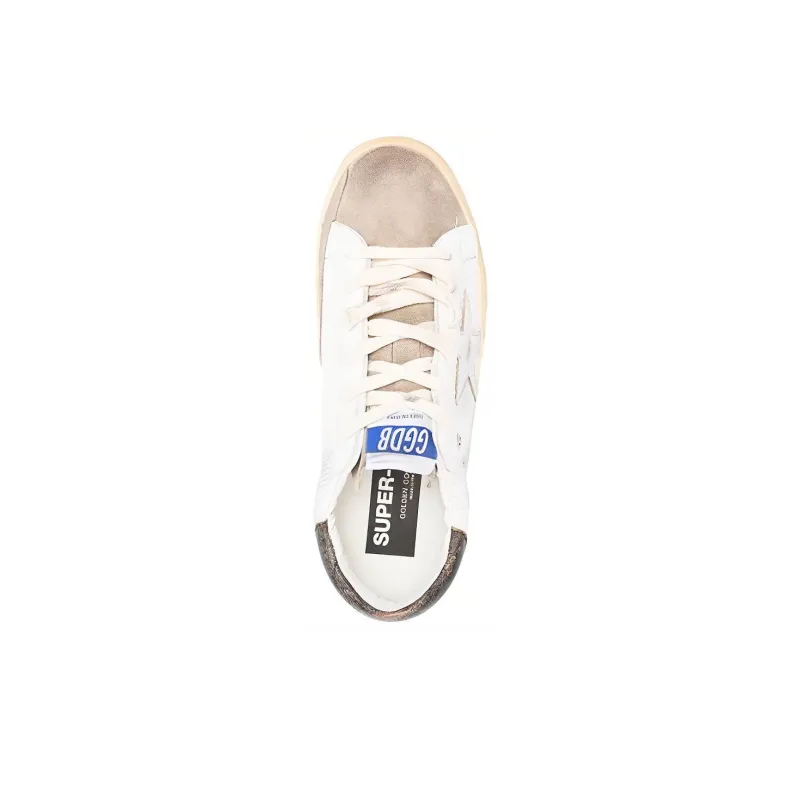 Golden Goose Stylish Skateboarding Shoes Women's White Vintage Version-4