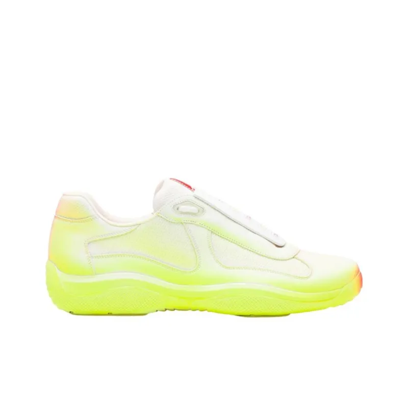 Cass x PRADA Rel3ase Slip-Resistant Low-Top Athletic Shoes Unisex Neon Yellow Pink Gradient-1