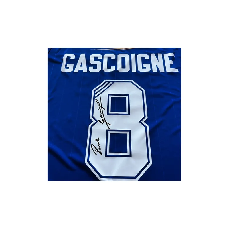 EM Gascoigne Glasgow Rangers 2021-2022 Season Jersey Includes Certification Certificate Not Framed Football Jerseys-4