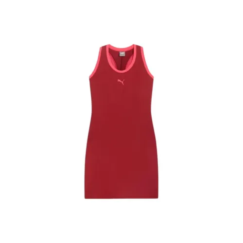 PUMA HER Sleeveless Dresses Women's Deep Red