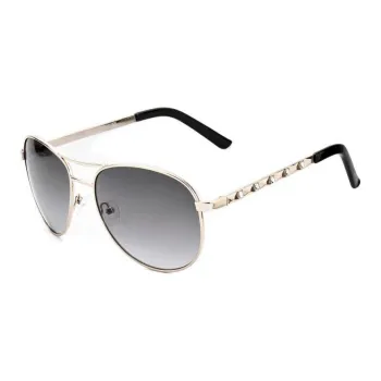 GUESS Metal Aviator Sunglasses Women's Gold