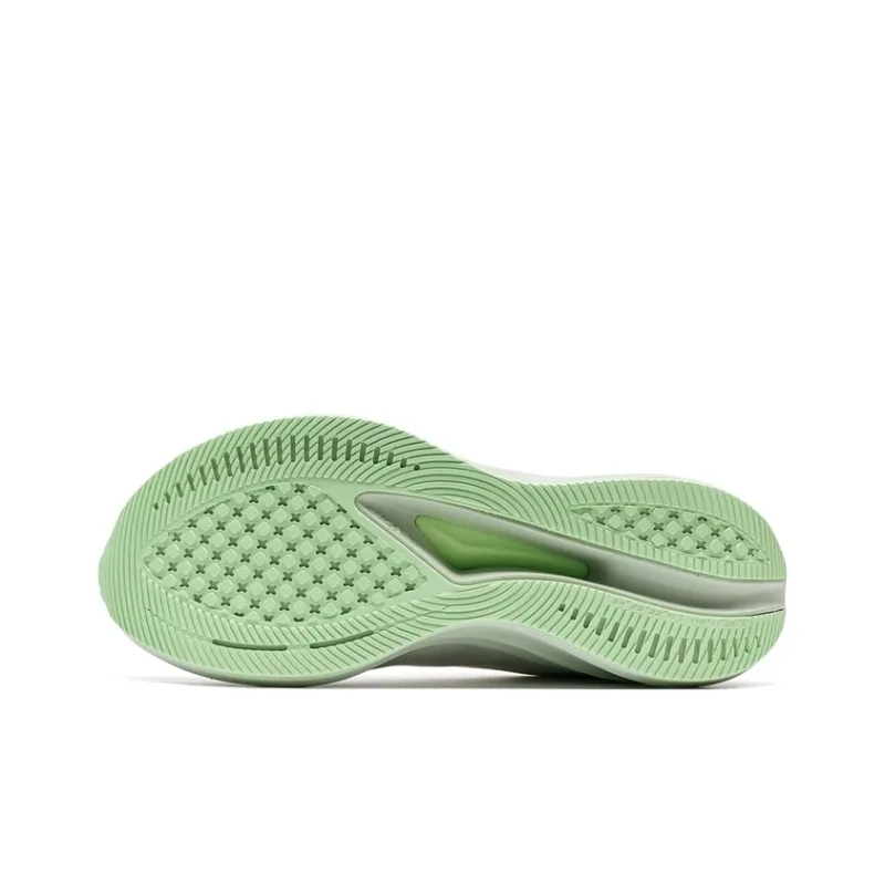 XTEP Speed 5.0LITE Wear-Resistant Slip-Resistant Low-Top Running Shoes Women's Sail White Enamel Green-5