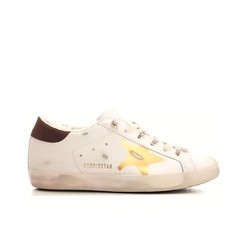 Golden Goose Super Star Gold Star White Gold Women's-1