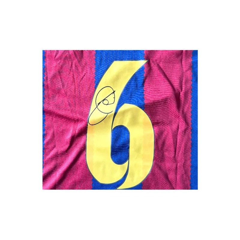 Three For Harvey, Handwritten Signature, Barcelona Team Jersey EM Certificate, Deluxe Framed-1