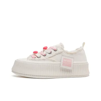 AIFUlIn Evelyn Low Top Skateboard Shoes Women's White Pink
