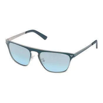 Police Metal Rectangular Sunglasses Women's Green