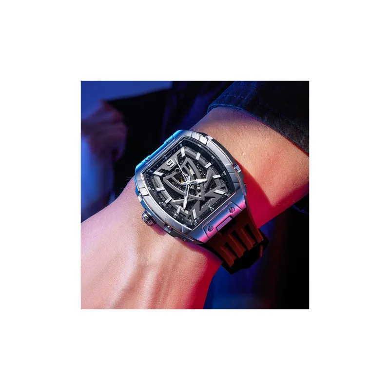 PONIGER Automatic Mechanical Movement Watch Men's Watches Black Dial-2