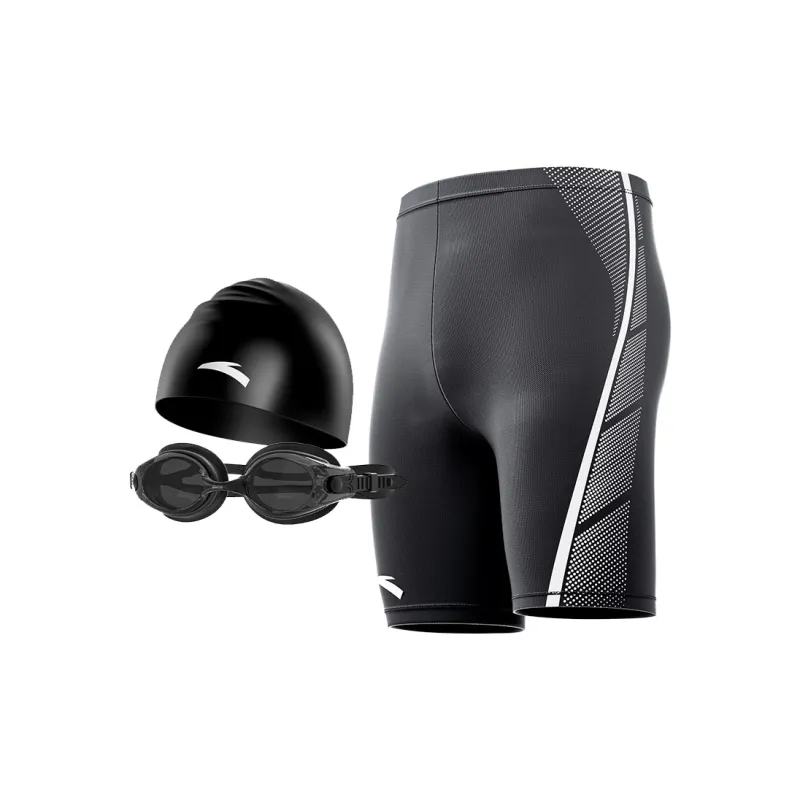 Anta Swimming Sets Polyamide Elastane Pool Men's Black-10