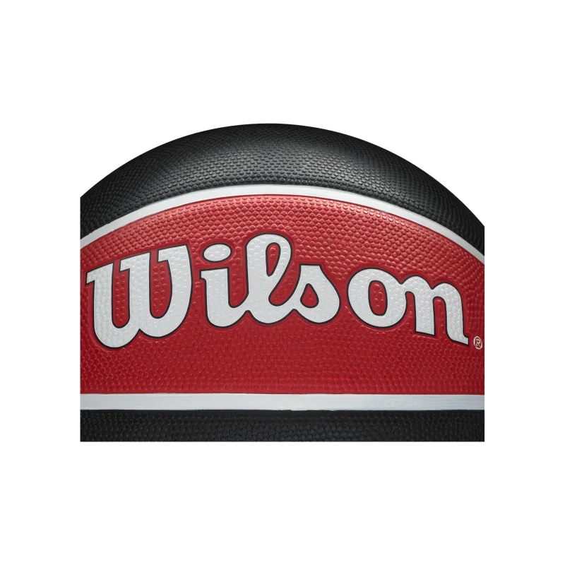NBA Rubber Basketball Black Red Size 7 Training Unisex-3