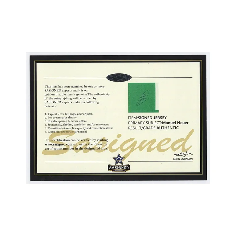 Three For Neuer 2014 World Cup German Team Goalkeeper Autographed Soccer Apparel Jersey Framed Includes SA Certificate-4