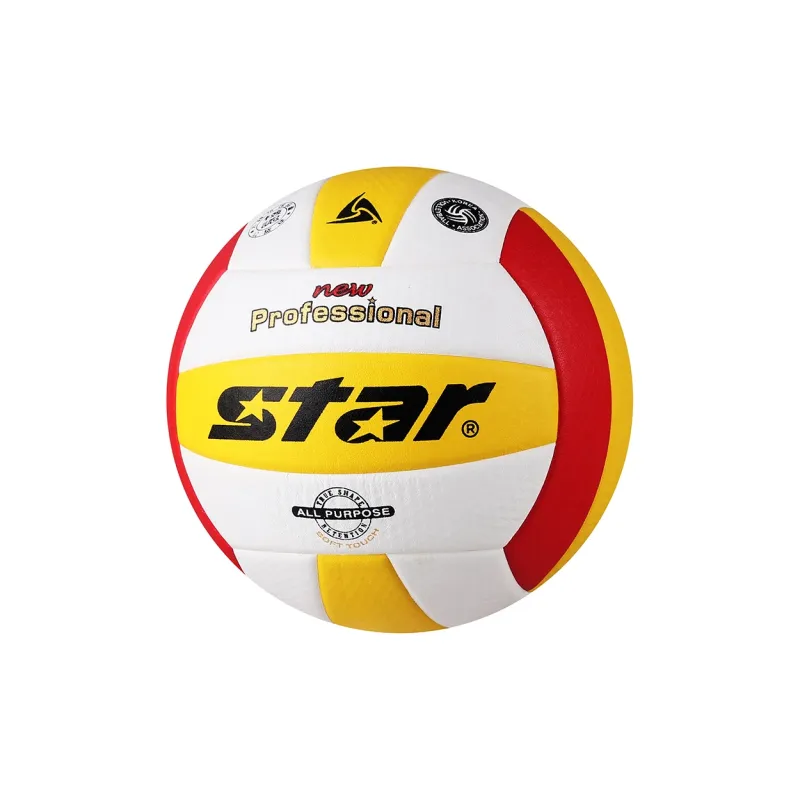 Star Microfiber Leather Size 5 Volleyball Unisex Yellow White Red-3