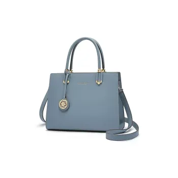 PIERPOLO Cow Leather Mommy Bag, One Shoulder Handbag Regular Women's Gray Blue/Burgundy/Ecru
