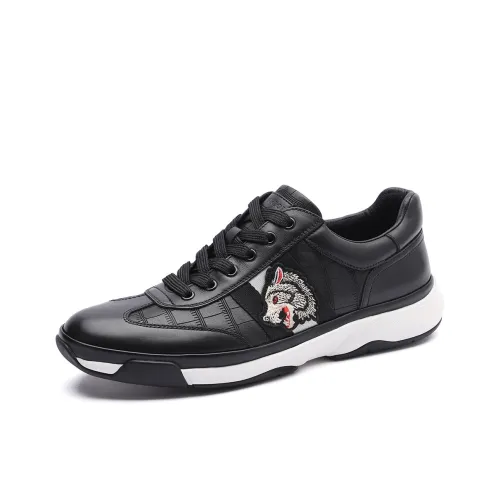 CHARRIOL Casual Shoes Men Low-Top Black/White