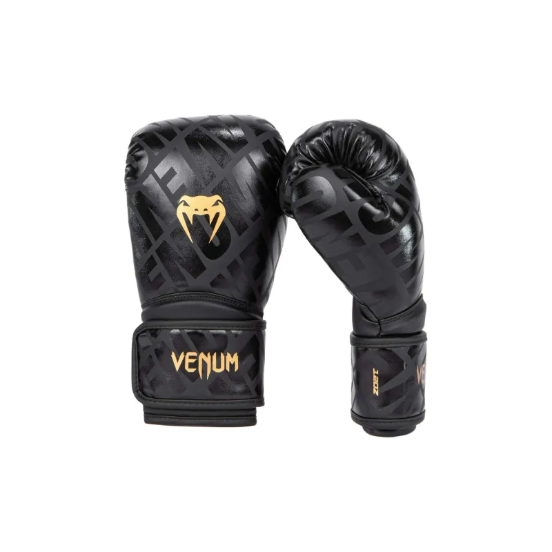 VENUM Boxing Gloves Synthetic Leather Unisex Black Gold-2